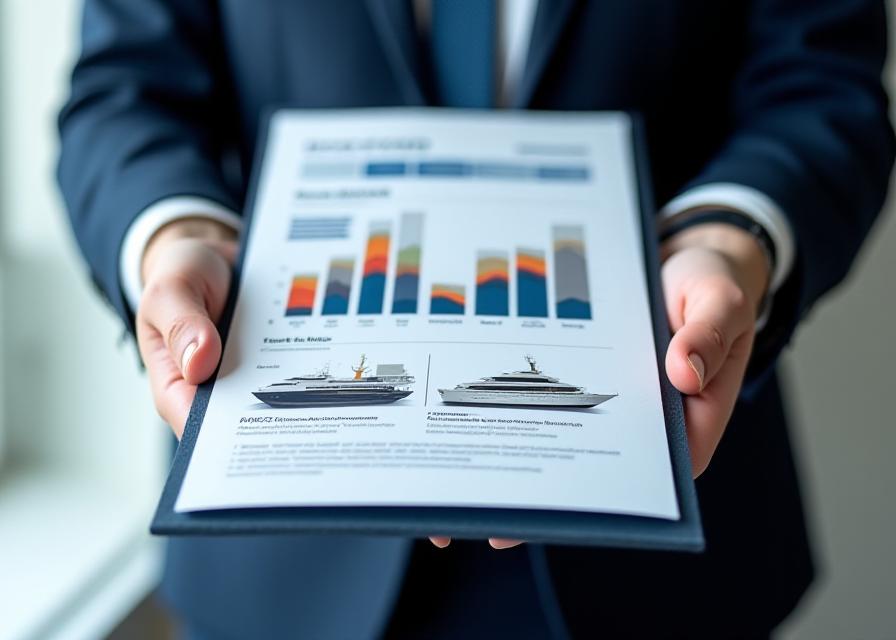 Executive hands reviewing a strategic report