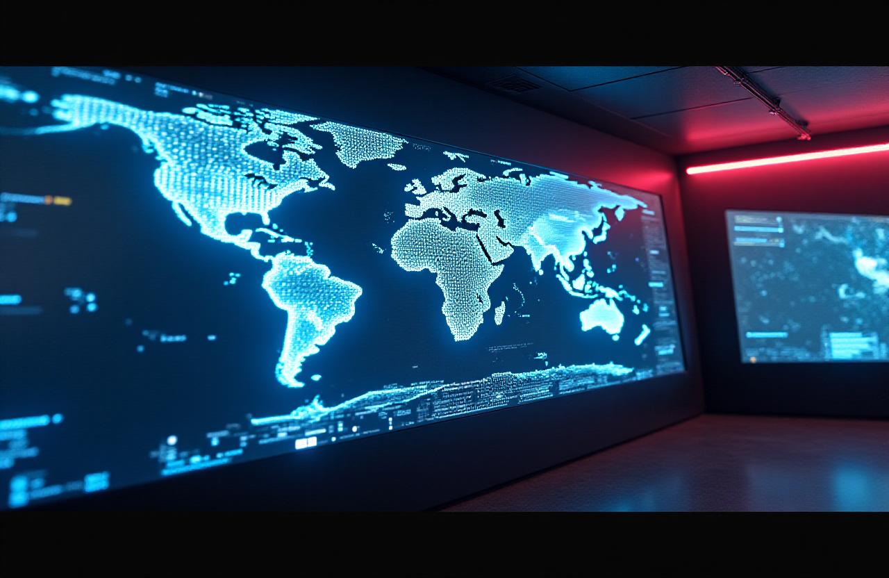 High-tech marine data visualization on a digital screen