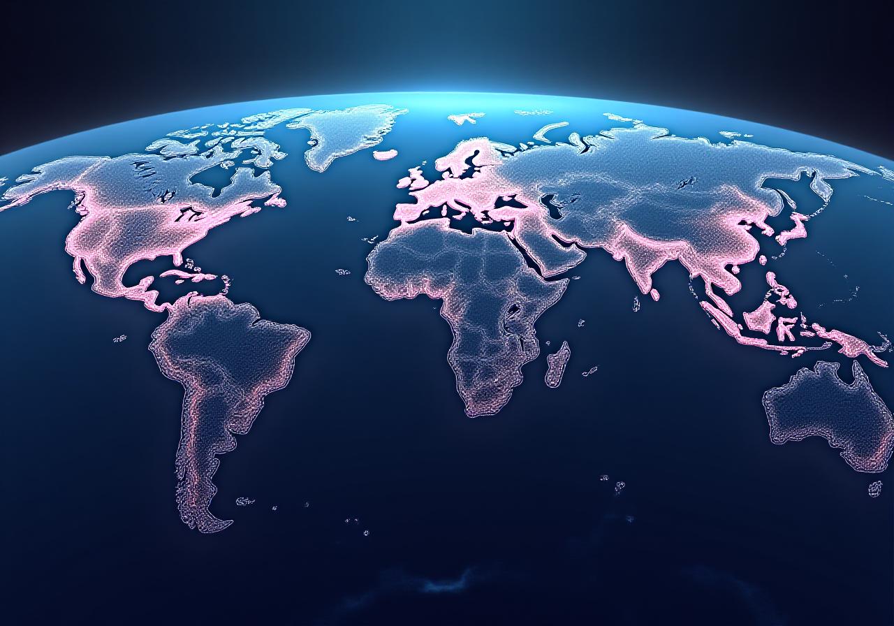 Global shipping lanes visualized with data points